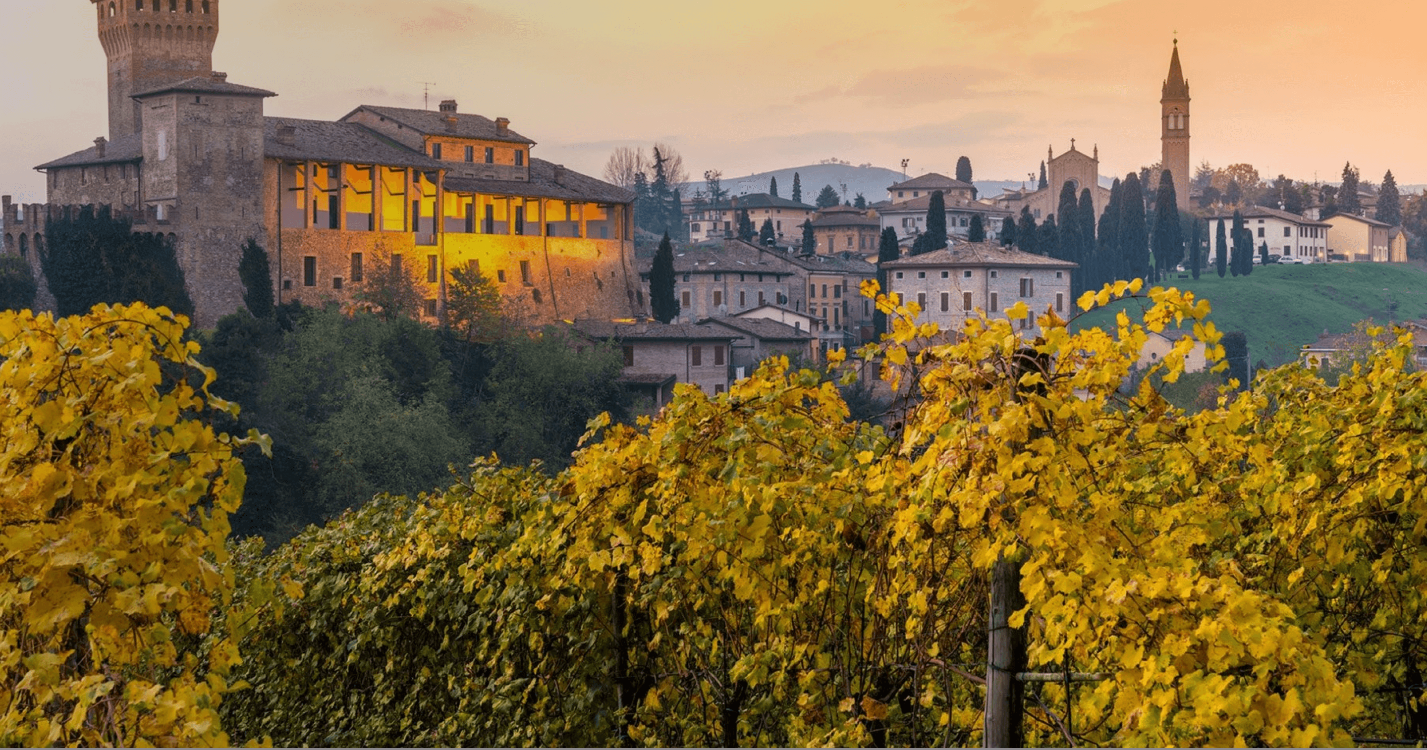 Vista aérea de uma região da Itália