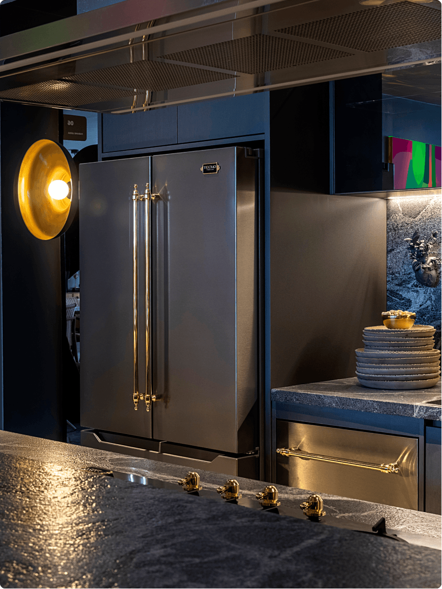 Refrigerador, Lava Louças, Cooktop e Coifa TECNO Vintage