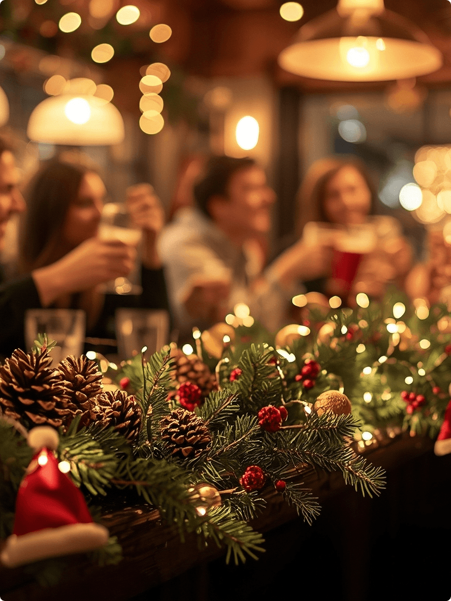 Pessoas comemorando o natal