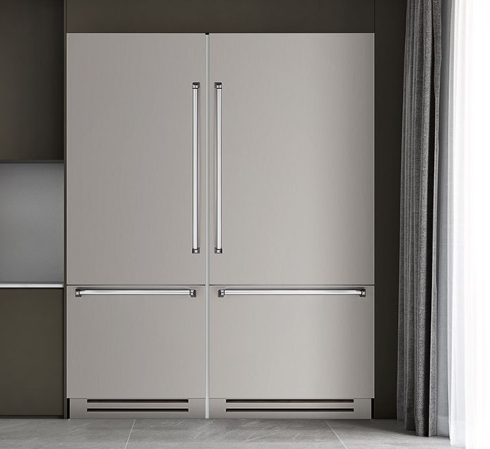 Refrigeradores de embutir Bertazzoni MAST REF75 PIXL e MAST REF90 PIXR.