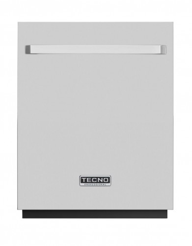 Lava louças de embutir com porta em inox escovado e puxador retangular em metal escovado TECNO Original TD14 EXDO.